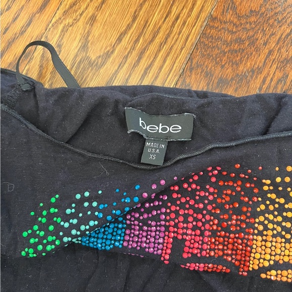 bebe black off the shoulder top - Picture 2 of 2